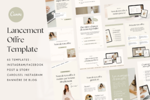 template marketing social réseaux instagram freebie leadmagnet communication minimaliste moderne coach entrepreneure